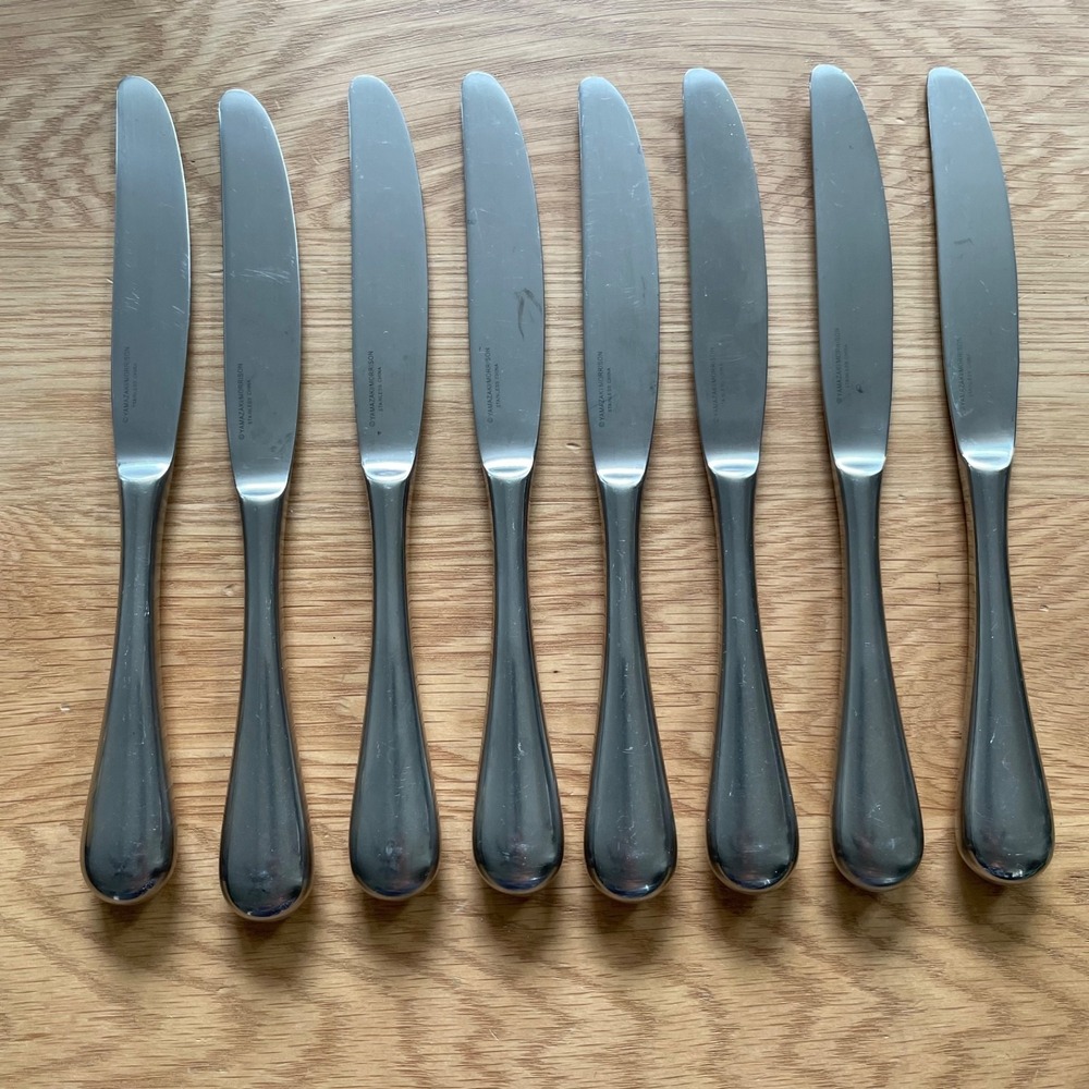 Yamazaki Morrison Median Place Knife 9-1/4 in Flatware Silverware ~ (8 total)